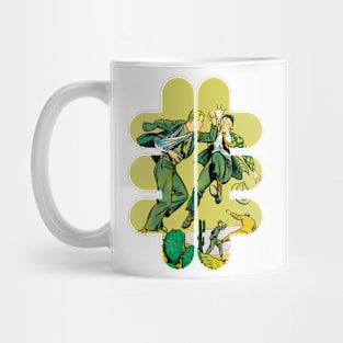 Fight Desert Retro Vintage Design: Where Fantasy, Sci-Fi, Art, and Comic Books Collide Mug